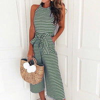 Luchtige & Stijlvolle Dames Jumpsuit met Tailleband en Strepen – Nayla