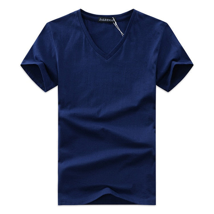 Slim Fit V-hals T-shirt heren – Jonas