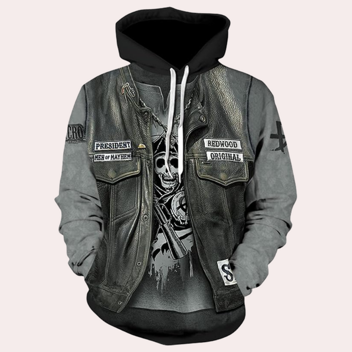 Casual Hoodie met Unieke Print voor Heren - Mason