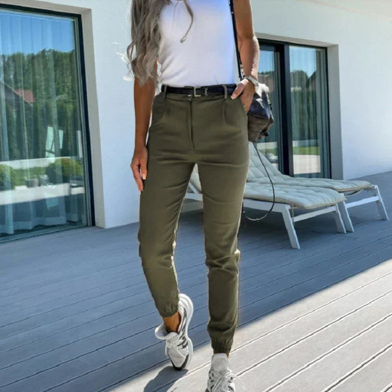 Khaki Chino Broek -Elise