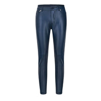 Leren stretchbroek met hoge taille – Raffaela