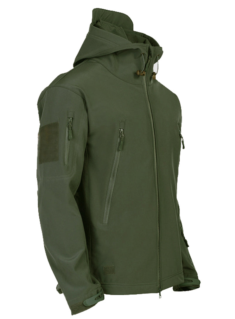 Heren Tactische Waterdichte Winddichte Softshell Jas met Capuchon - Kai