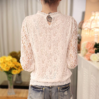 Kanten Damesblouse met Lange Mouwen – Amira Herfstmagie