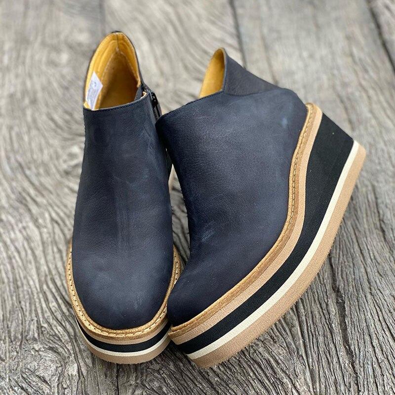Comfortabele Plateau Enkellaarsjes - Mira