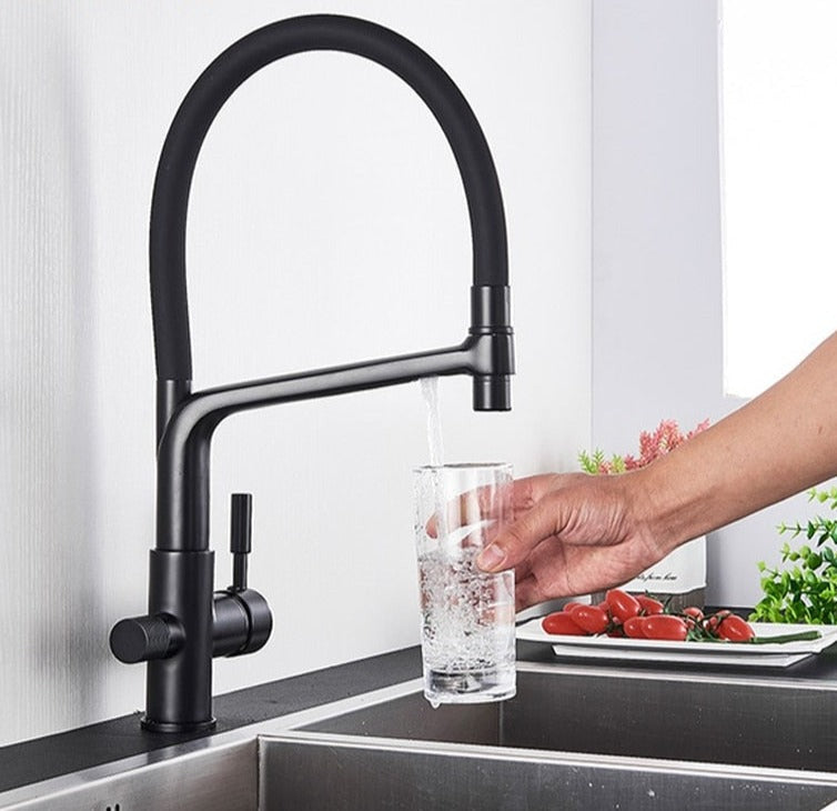 Keukenkraan met Dubbele Uitloop en Waterfiltratie - PureFlow Duo