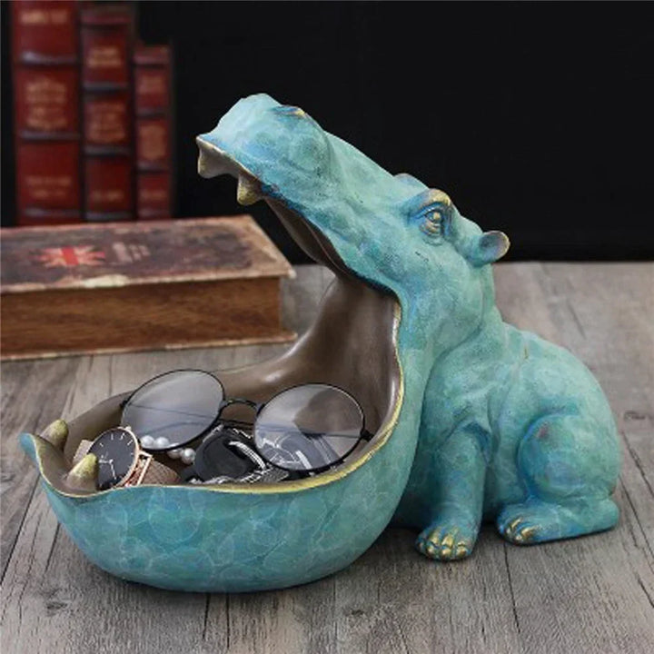 Decoratieve Nijlpaard Bureau Opbergdoos - HippoStash
