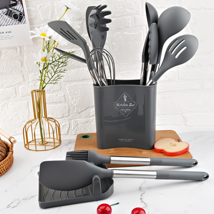 12-Delig Siliconen Keukengerei Set - Culinara Pro