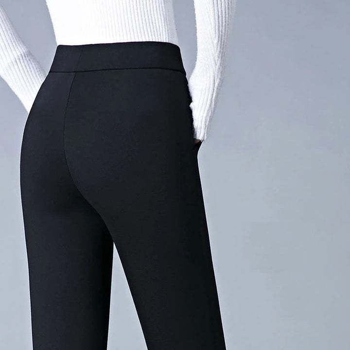 Rechte Damesbroek met Elastische Hoge Taille - Sophia
