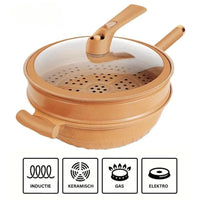 Multifunctionele Wokpan met Anti-aanbaklaag - CookFlex