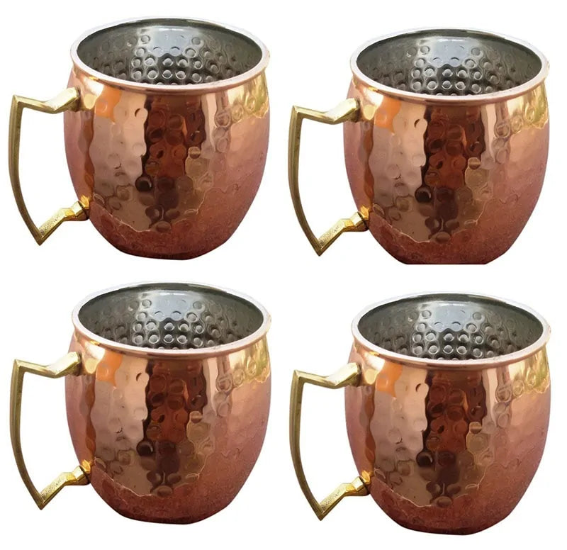 Gehamerde Koperen Mok Set - ChillCopper