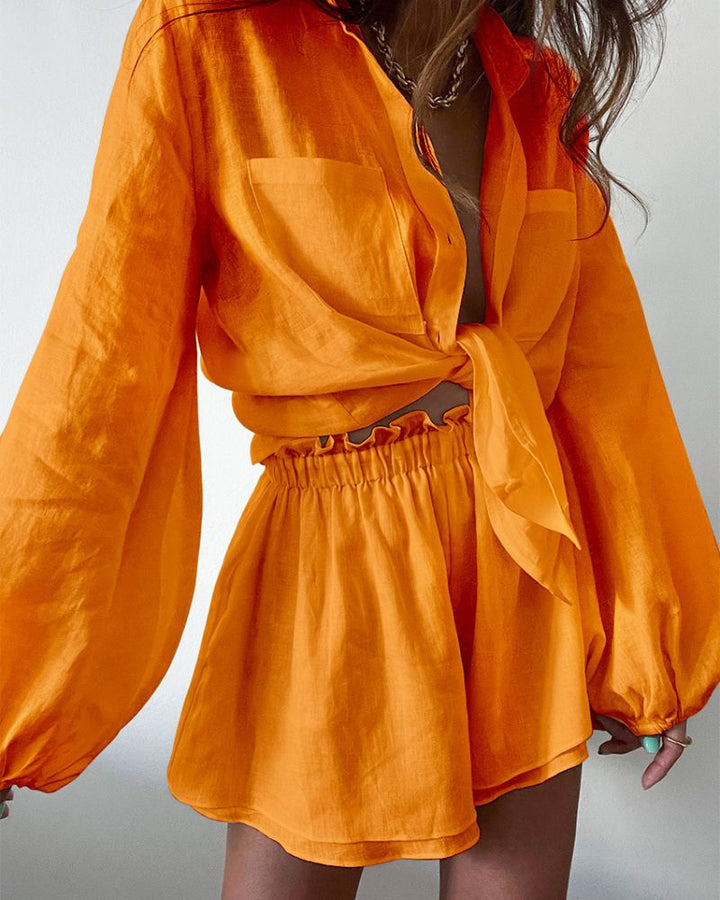 Tijdloze Linnen Zomerset voor Dames – Celeste