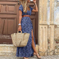 Boho-maxi jurk met patroon dames – Thalia