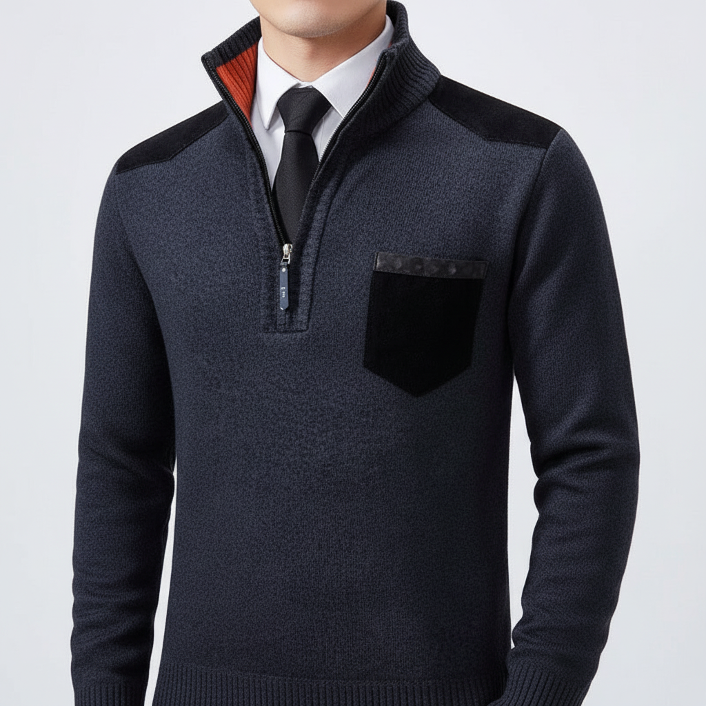 Kaschmirpullover Mit Reißverschluss -  Emil