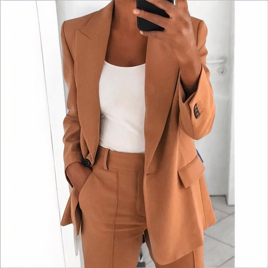 Trendy Blazer en Broek Set voor Dames - Sanne