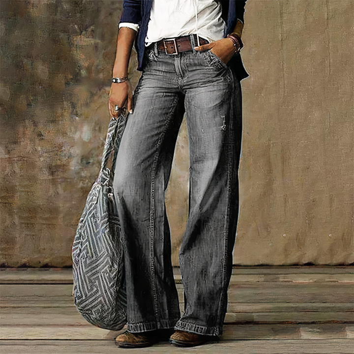 Retro High-Waist Denim Dames Jeans - Emma