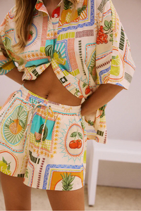 Tweedelige Dames Zomerset met Retro Fruitprint – Noémie