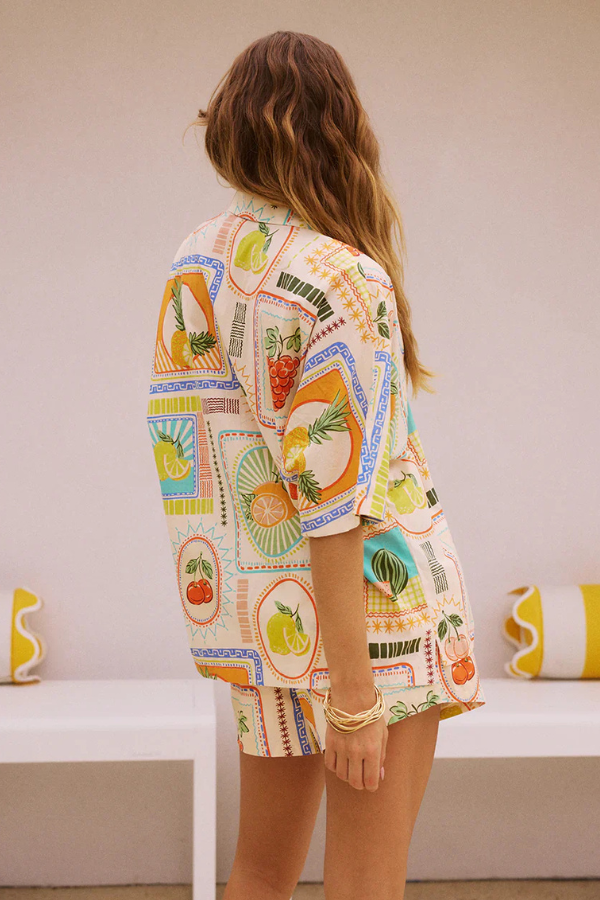 Tweedelige Dames Zomerset met Retro Fruitprint – Noémie