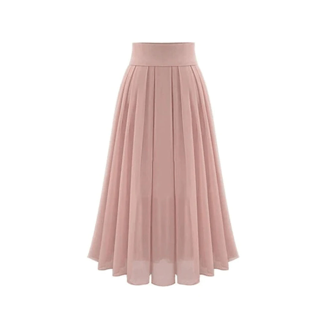 Trendy geplooide maxirok met hoge taille – Mirella