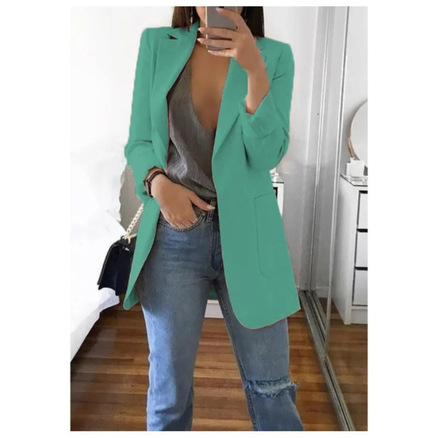 Trendy Lange Damesblazer - Valentina