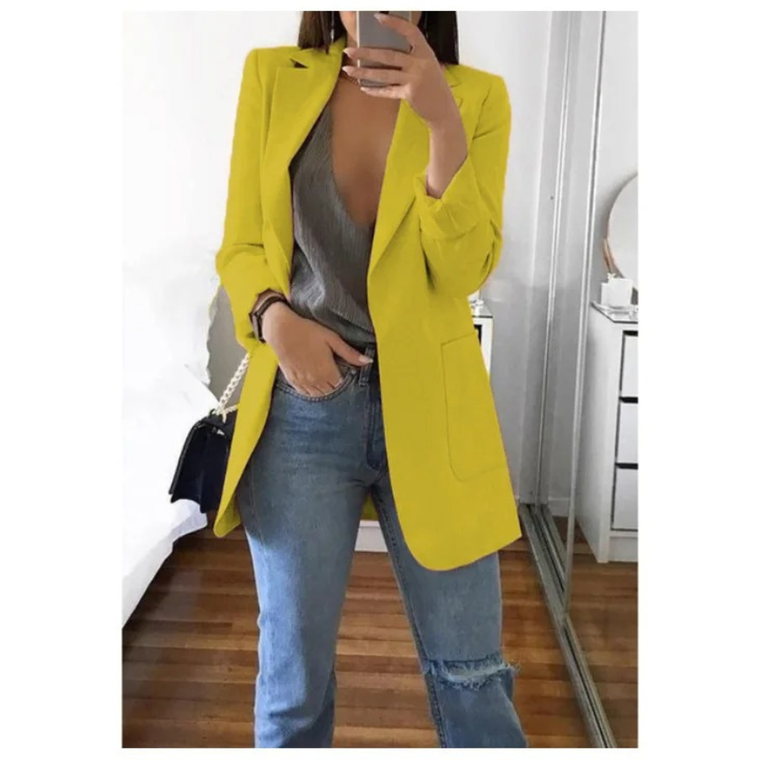 Trendy Lange Damesblazer - Valentina