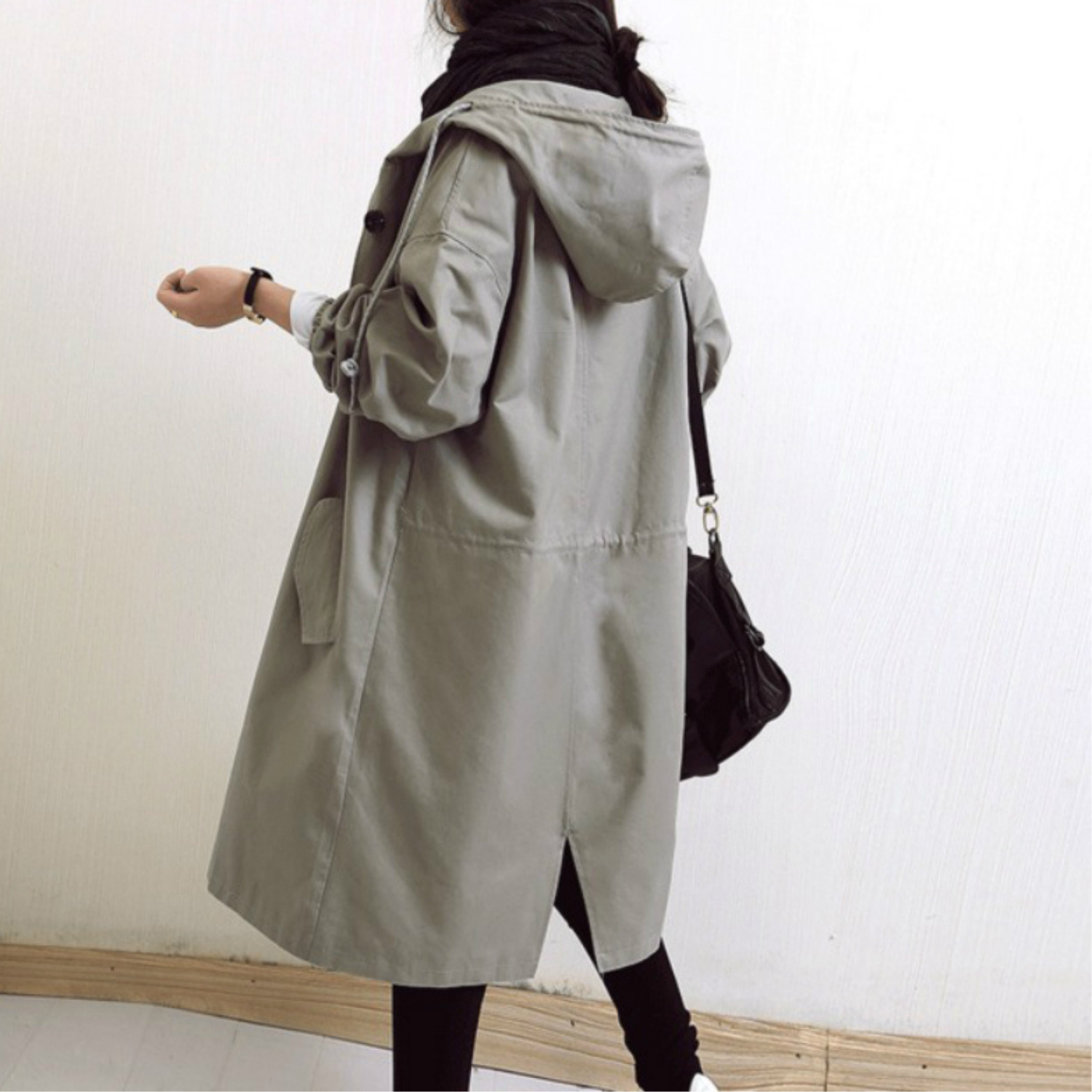 Lange Dames Trenchcoat met Capuchon - Isabelle