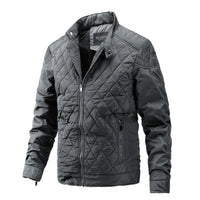 Casual heren herfstjack met diamantpatroon – Max