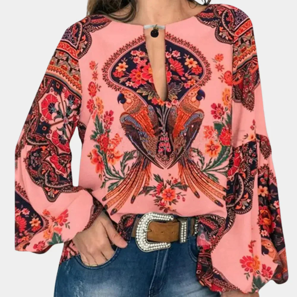 Luchtige Dames zomerblouse met Bloemenprint - Isabelle