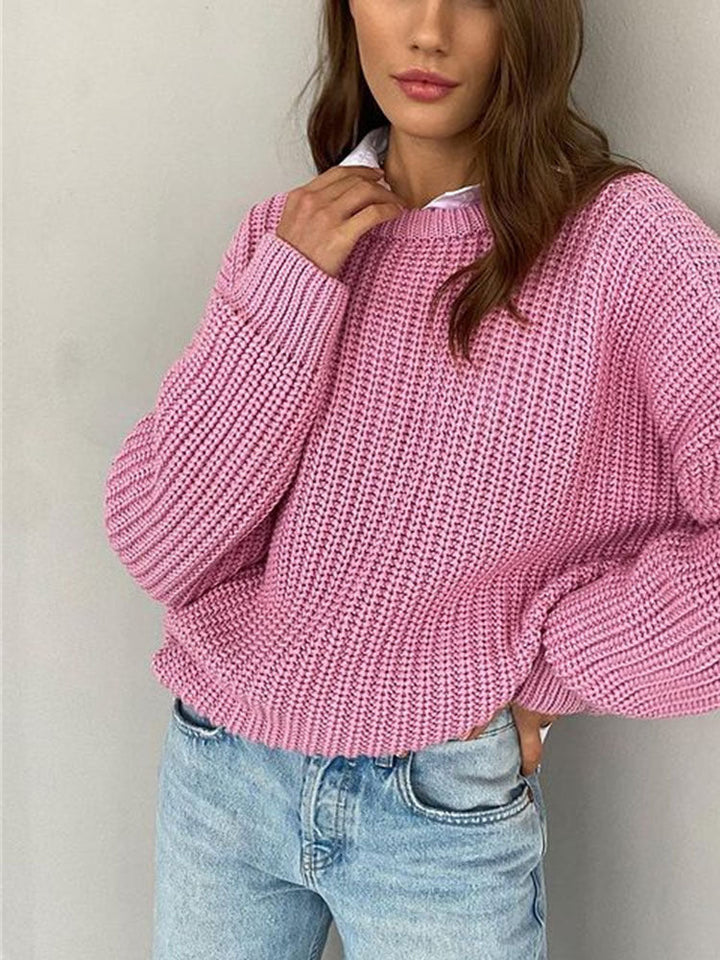 Oversized gruby sweter dziergany dla kobiet - Amara