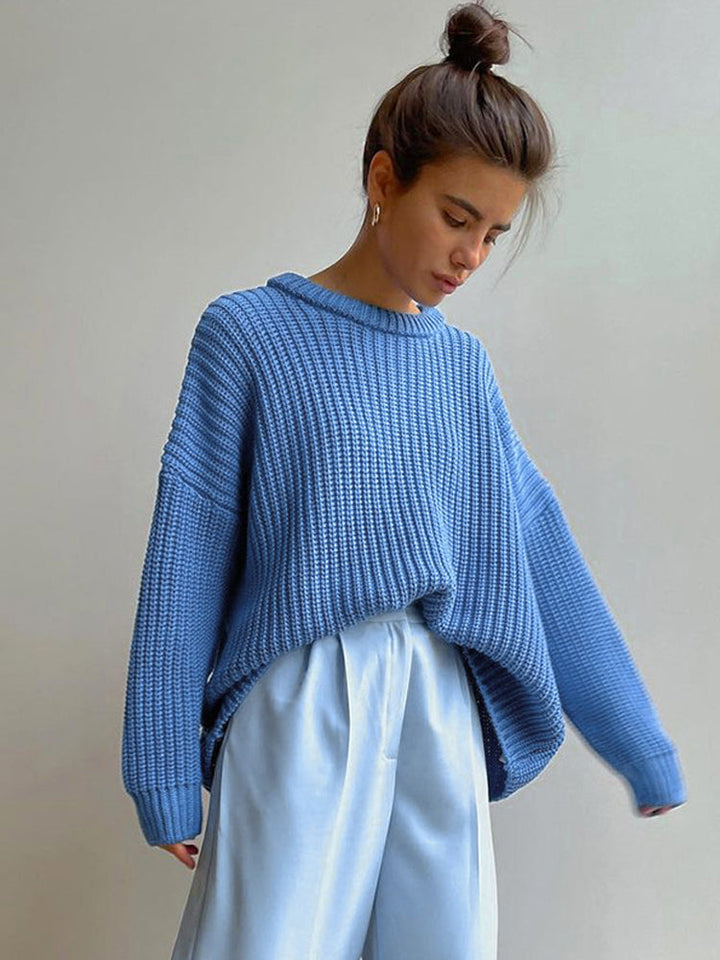 Oversized gruby sweter dziergany dla kobiet - Amara