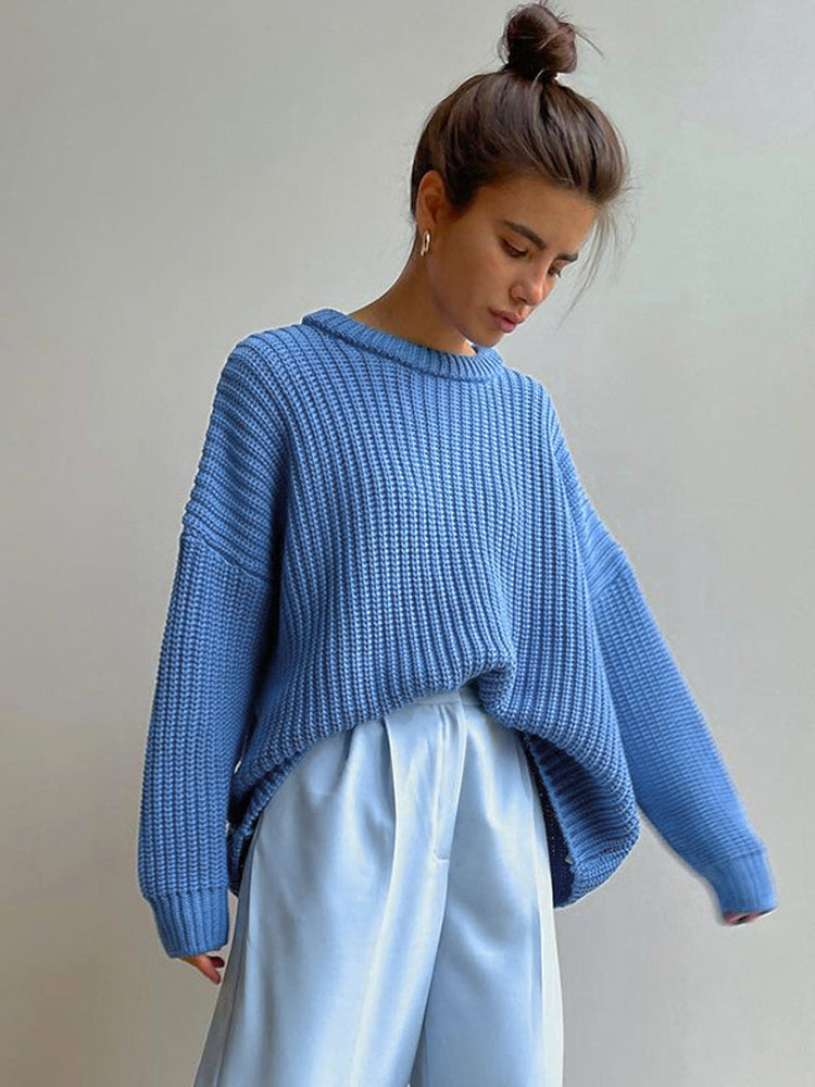 Oversized gruby sweter dziergany dla kobiet - Amara