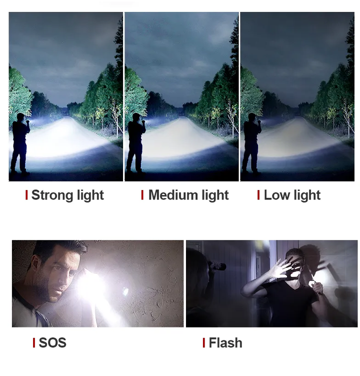 Vardi Dante™ LED Zaklamp | Oplaadbare zaklamp
