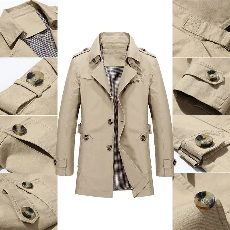 Vardi Dante™ Trenchcoat | Stijlvolle lange jas