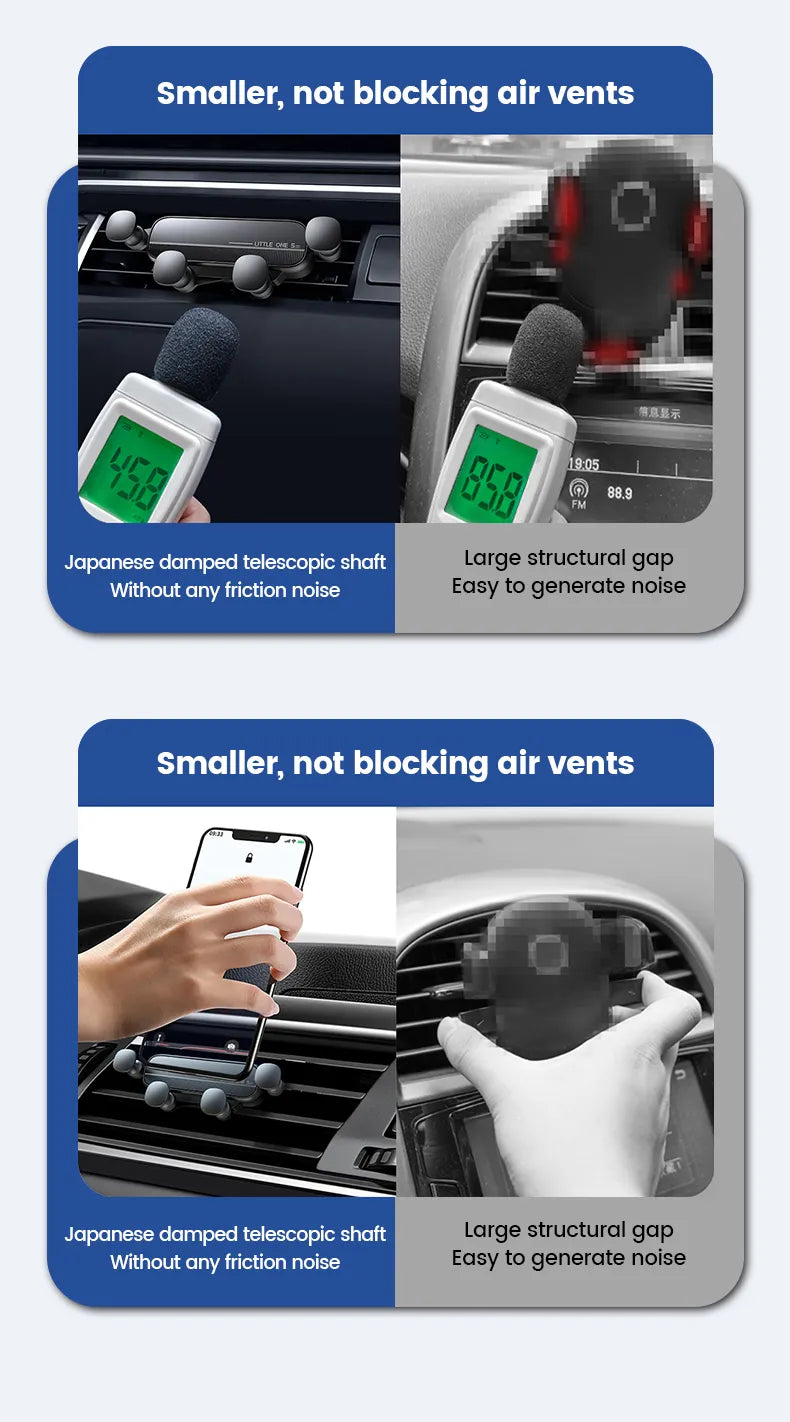 Vardi Dante™ Car Holder | Op ventilatie gemonteerde mobiele telefoonstandaard