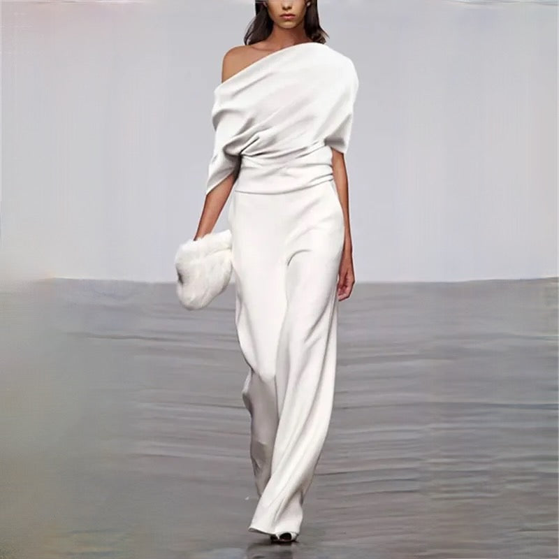 Zomerse Witte Dames Jumpsuit met Tijdloos Design – Liva
