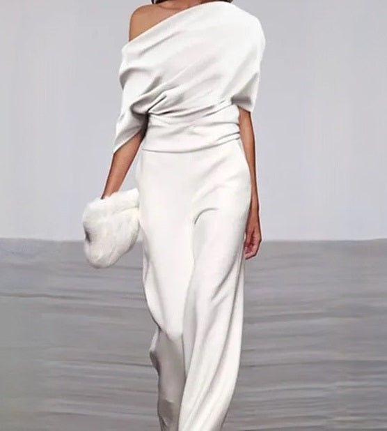 Zomerse Witte Dames Jumpsuit met Tijdloos Design – Liva