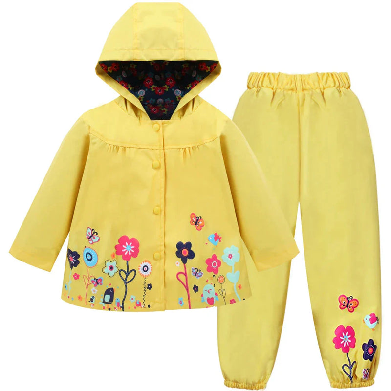 Kinder Regenpak water- & winddicht met capuchon en broek – Liora