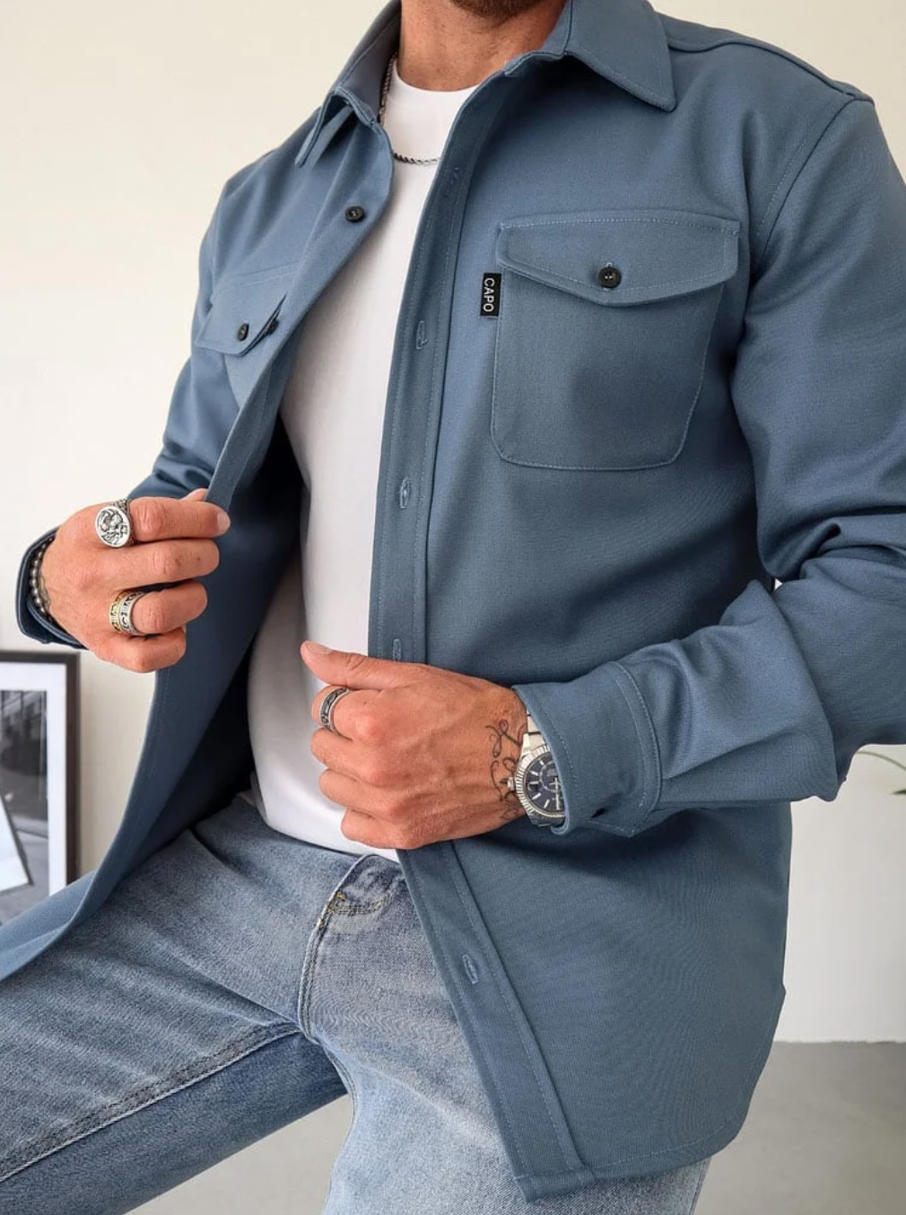 Rocco™ Casual Heren Overhemd – Comfortabel, Stijlvol & Perfect Voor Lente Laagjes