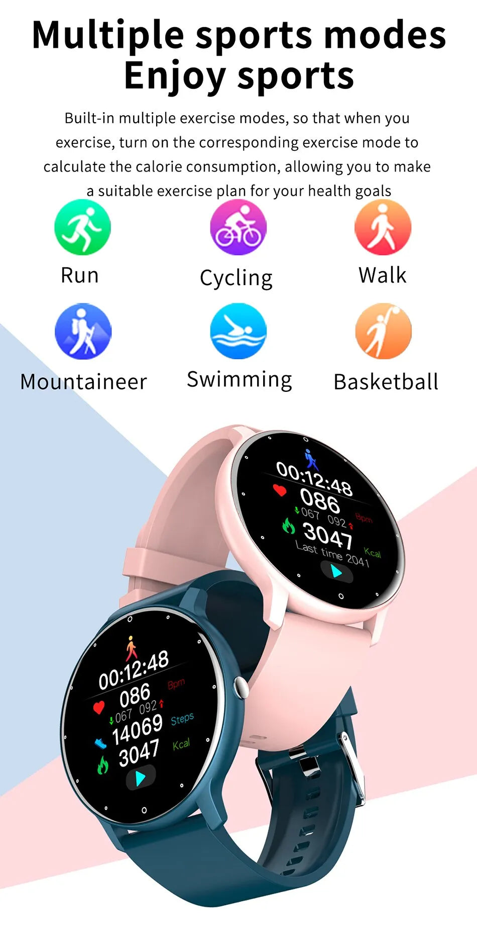 Vardi Dante™ Sportieve Smartwatch | Track je prestaties overal en altijd!