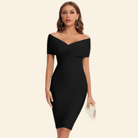 Bandage Jurk met V-hals -Celeste