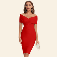 Bandage Jurk met V-hals -Celeste
