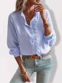 Stijlvolle Blauwe Blouse - Celeste