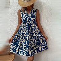 Boho Zomerjurk met Print en V-hals – Yalina