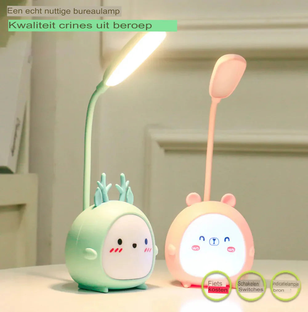 Kinderleeslamp met Oogbescherming en USB Nachtlampje - BrightBuddy