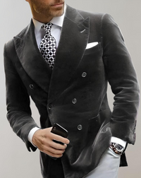 Fluwelen Herenblazer met Twee Rijen Knopen - Elliot