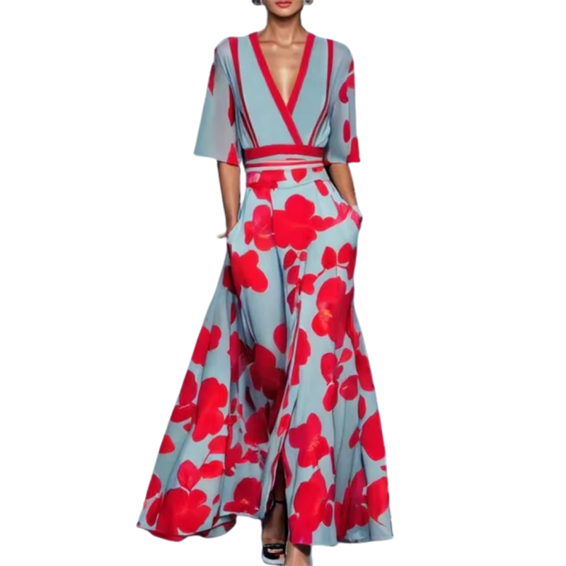 Zomerjurk - Lola | Luxueuze jurk met tailleriem