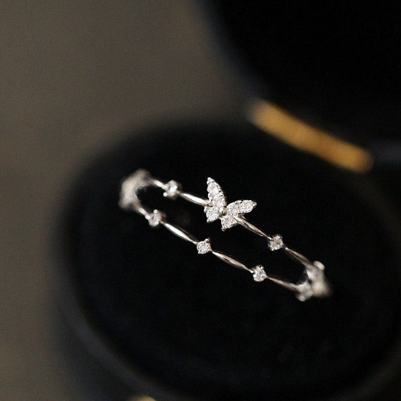 Luxe Vlinder-Ring met Sprankelende Zirkonia - Aurielle