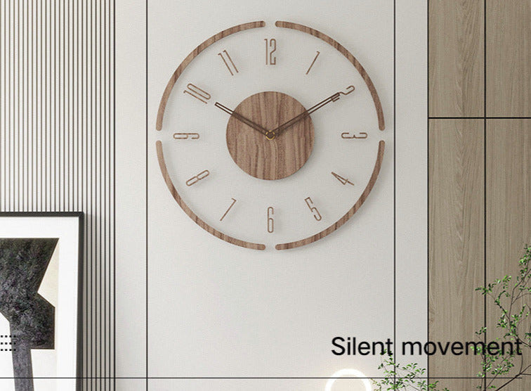 Scandinavische Stijl Houten Wandklok - WoodWave