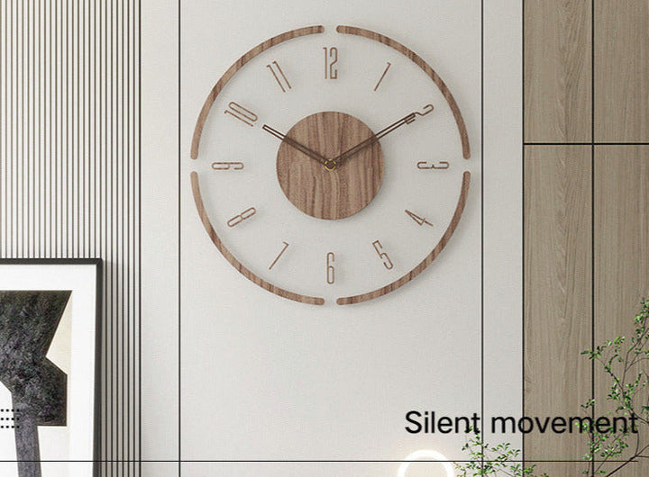 Scandinavische Stijl Houten Wandklok - WoodWave