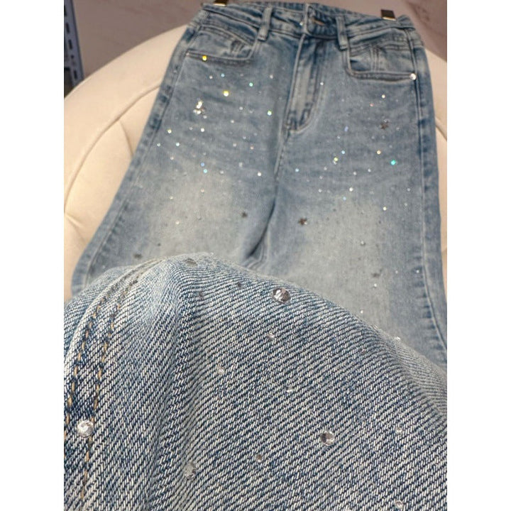 Dames Glitter Jeans voor een Sprankelende Look - Jade