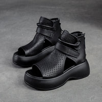 Orthopedische leren sandalen dames met schokabsorberende zool - Meike